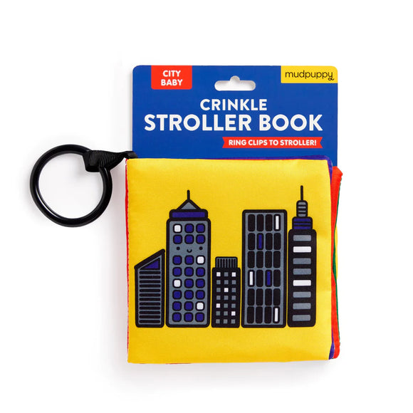 Mudpuppy Crinkle Fabric Stroller Book: City Baby