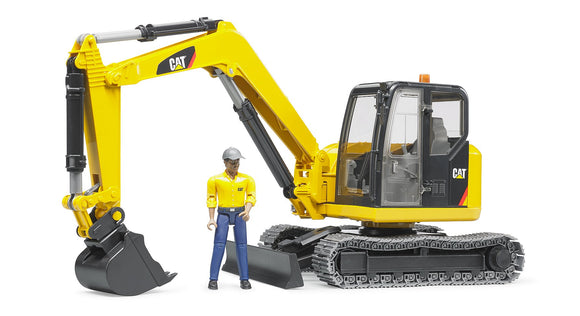 Bruder CAT® Mini Excavator with Worker