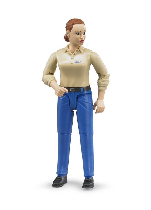 Bruder® Man - Woman with Light Skin Tone and Blue Trousers