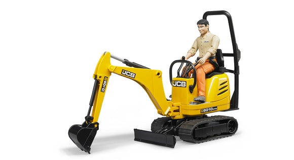 Bruder JCB Micro Excavator 8010 with Construction Worker