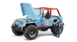 Bruder® Jeep Cross Country Racer Blue with Driver