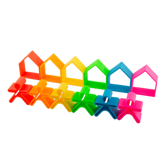 Dëna Toys® Kids & Houses 6 Pack Neon
