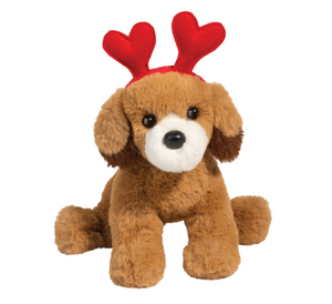 Douglas Doodle Dog with Heart Headband 8"