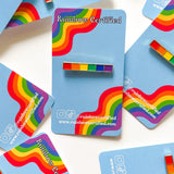 Rainbow Line LGBTQIA+ Enamel Pin