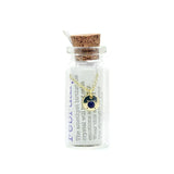 Lucky Feather Birthstone Bottle Necklace: February