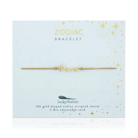 Lucky Feather Zodiac Bracelet: Pisces