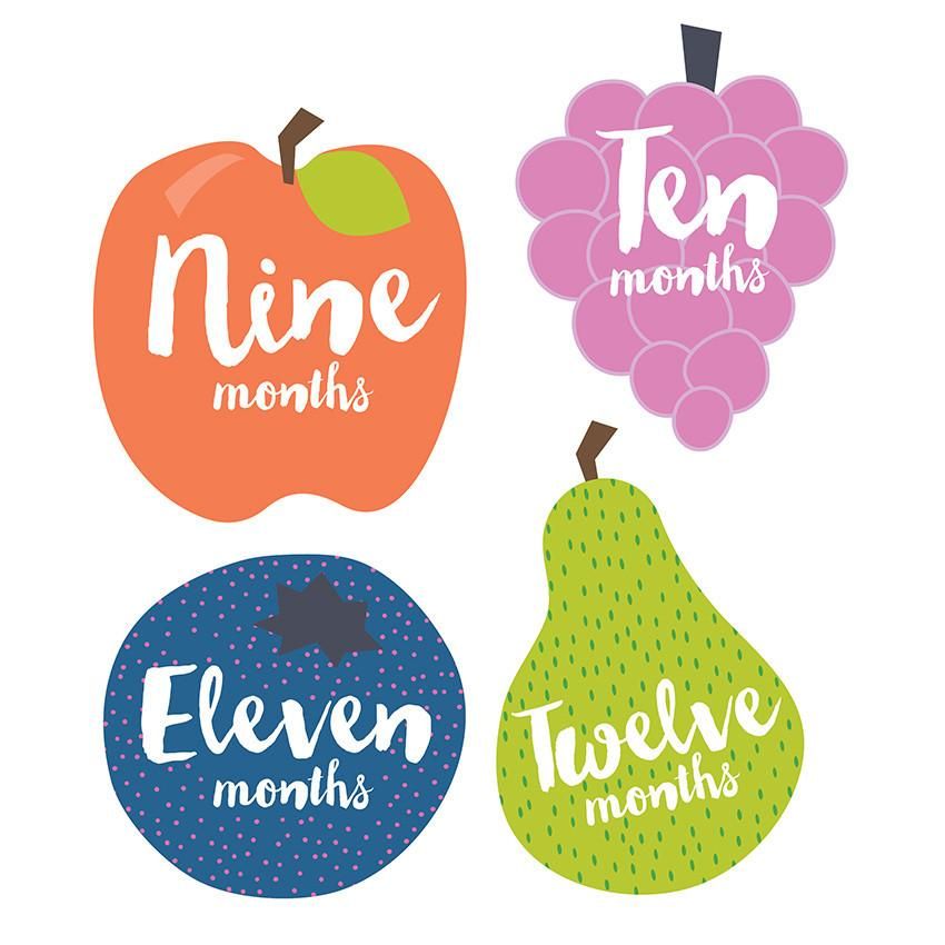 Lucy Darling Milestone Stickers: Little Tutti Frutti – Growing Tree Toys