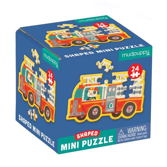 Mudpuppy Mini Shaped Puzzle 24 piece - Firetruck