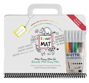 Funny Mat - Mini Funny Travel Mat with 6 Markers