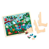Mudpuppy 100 Piece Wood Puzzle & Display - Garden Life