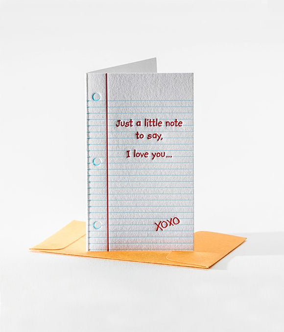 Elum Designs Mini Cards: Old School Note - I Love You