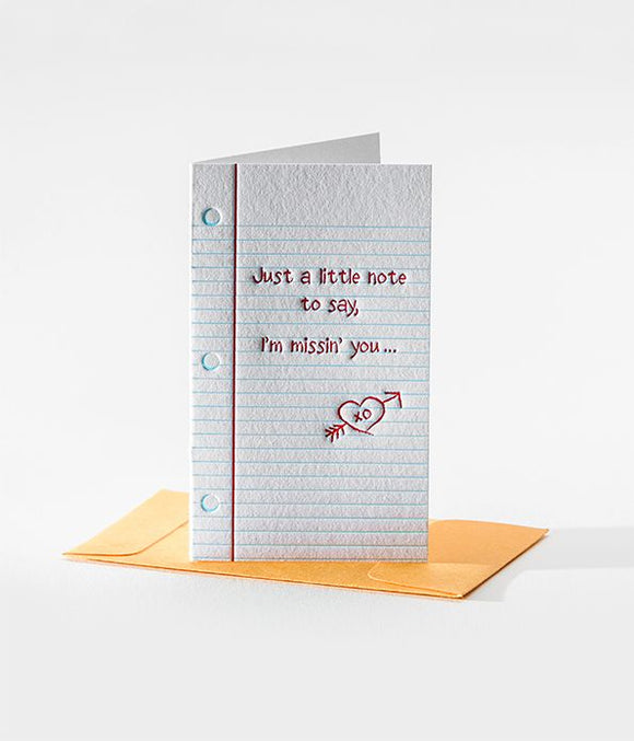 Elum Designs Mini Cards: Old School Note - Missin' You