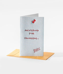 Elum Designs Mini Cards: Old School Note - I Like Everything