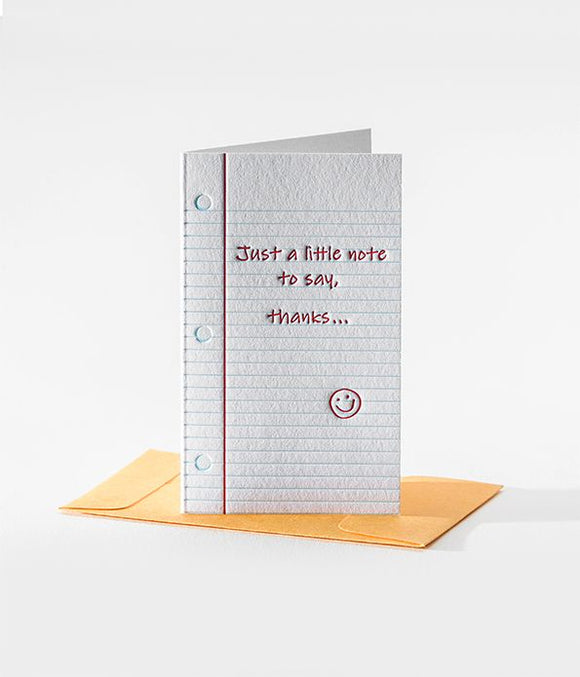 Elum Designs Mini Cards: Old School Note - Smiley Thanks