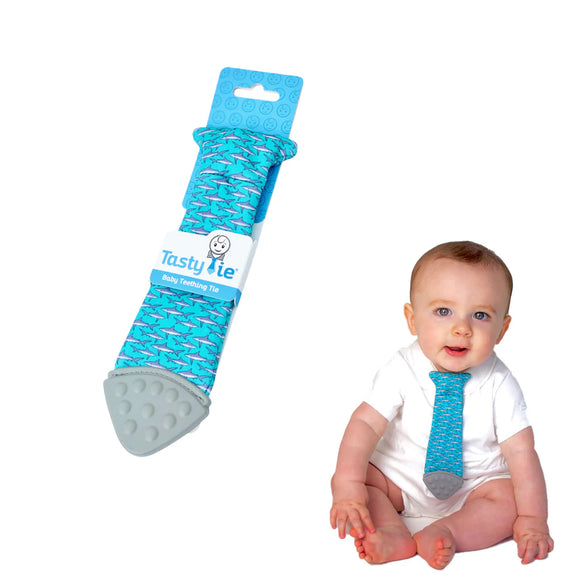 Tasty Tie® Baby Teething Tie & Crinkle Toy! - Shark