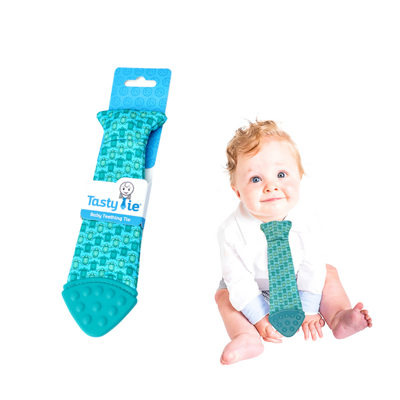 Tasty Tie® Baby Teething Tie & Crinkle Toy! - Turtle