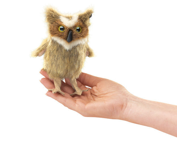 Folkmanis® Finger Puppet: Mini Great Horned Owl