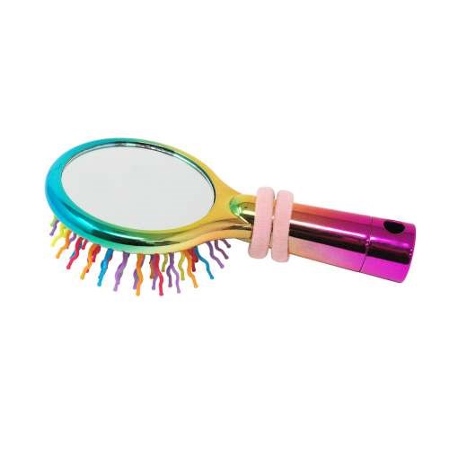 Pink Poppy Rainbow Bristle Mirrored Hairbursh
