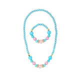 Pink Poppy Pearlescent Necklace & Bracelet Set