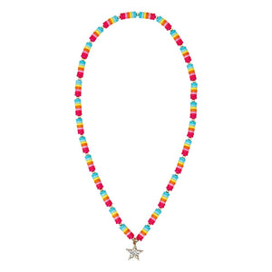 Pink Poppy Rainbow Star Sparkle Necklace