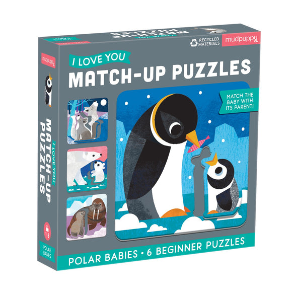 Mudpuppy I Love You Match-Up Puzzles - Polar Babies