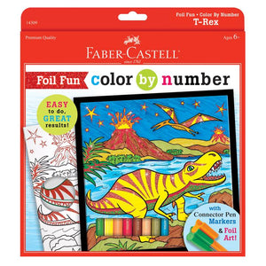 Faber-Castell Color by Number T-Rex Foil Fun