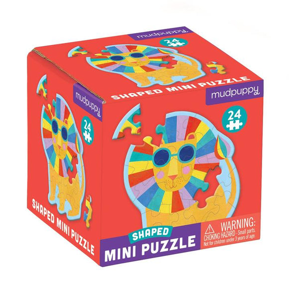 Mudpuppy Mini Shaped Puzzle 24 piece - Rainbow Lion