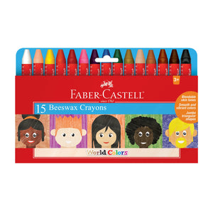 Faber-Castell World Colors Beeswax Crayons - 15 count