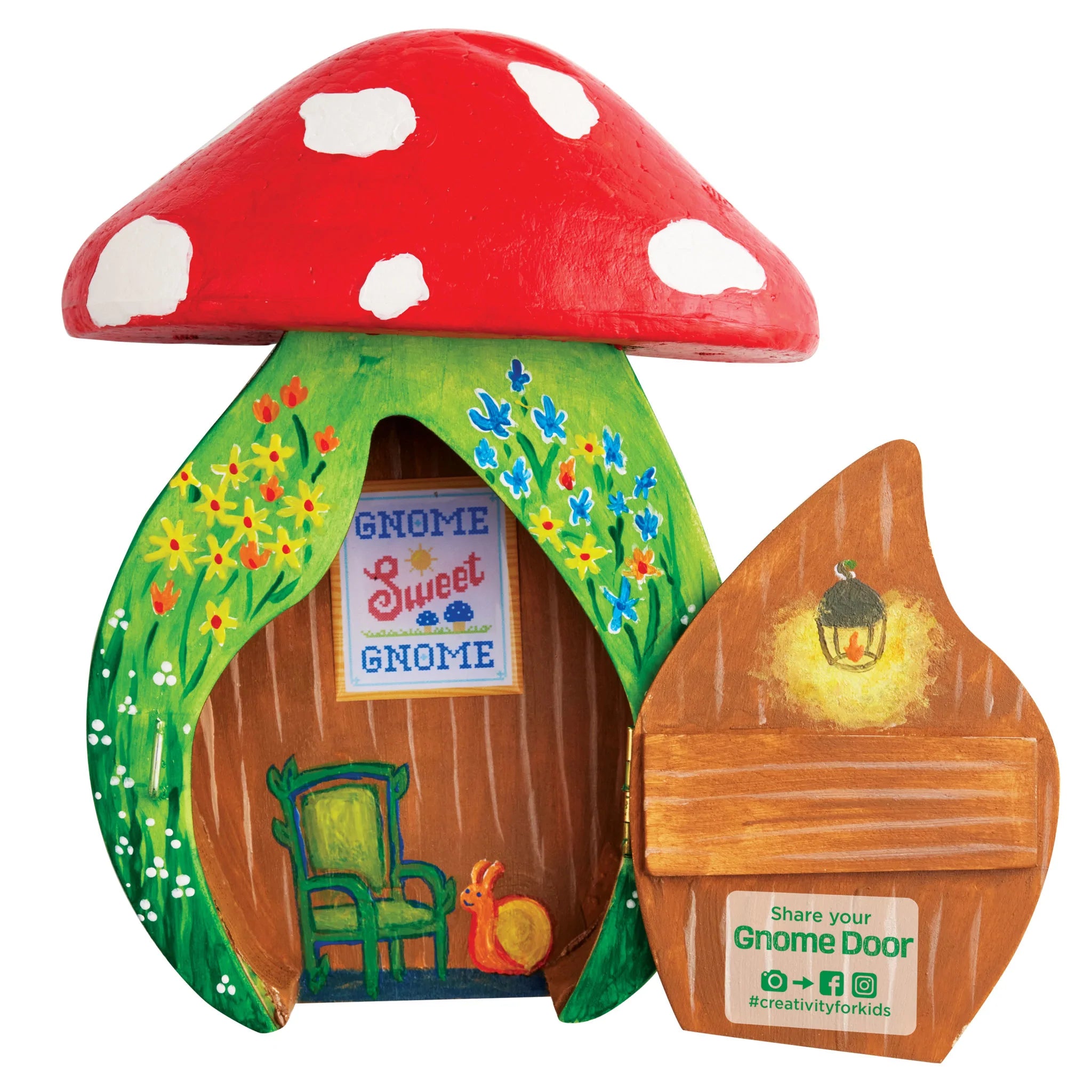 Mushroom and Gnome Indoor Outdoor Mat