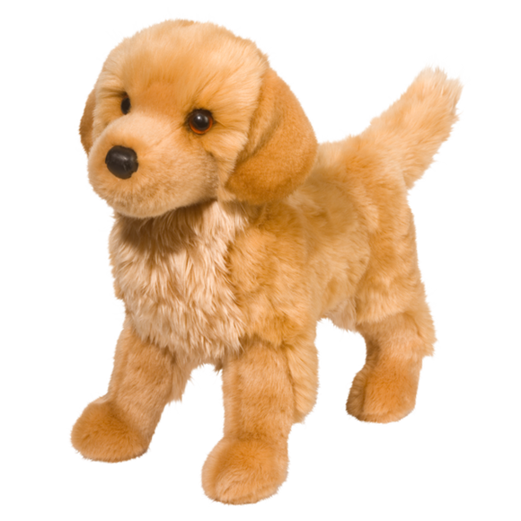 Stuffed dog top with puppies