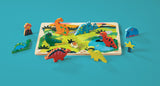 Crocodile Creek Let's Play 16 Piece Chunky Wooden Puzzle - Dinosaurs