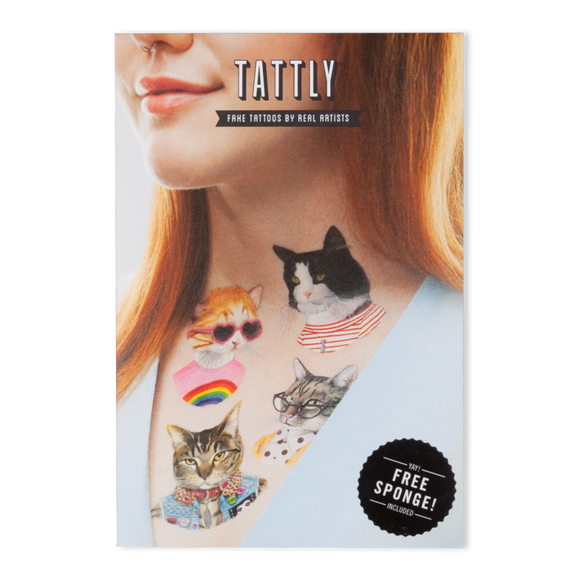 Tattly Set The Cat Club Tattoos