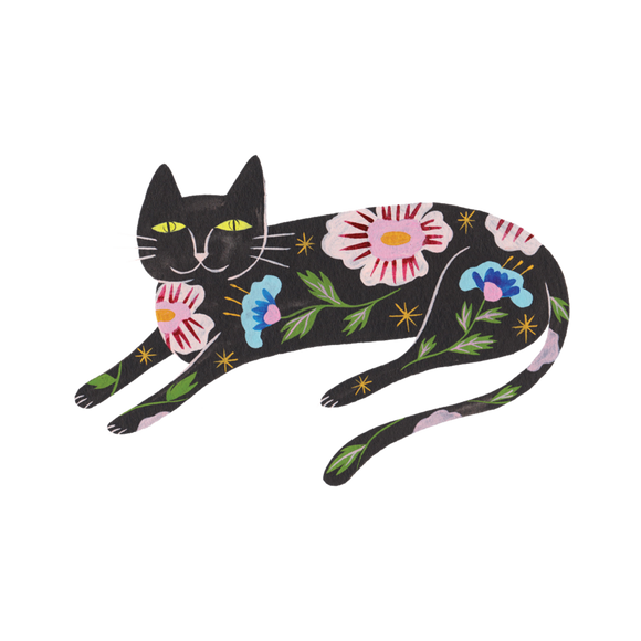Tattly Pairs Flower Cat Tattoo