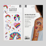 Tattly Sheet Rainbow Unicorns Tattoos