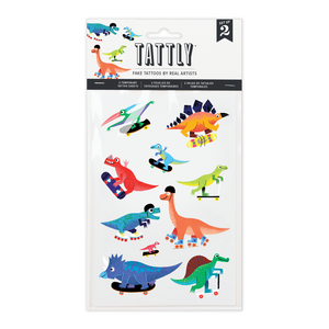 Tattly Sheet Dino Derby Tattoos