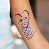 Tattly Pairs Stitched Broken Heart Tattoo