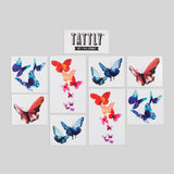 Tattly Set Watercolor Butterflies Tattoos