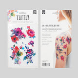 Tattly Sheet Watercolor Florals Tattoos