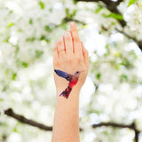 Tattly Pairs Watercolor Hummingbird Tattoo