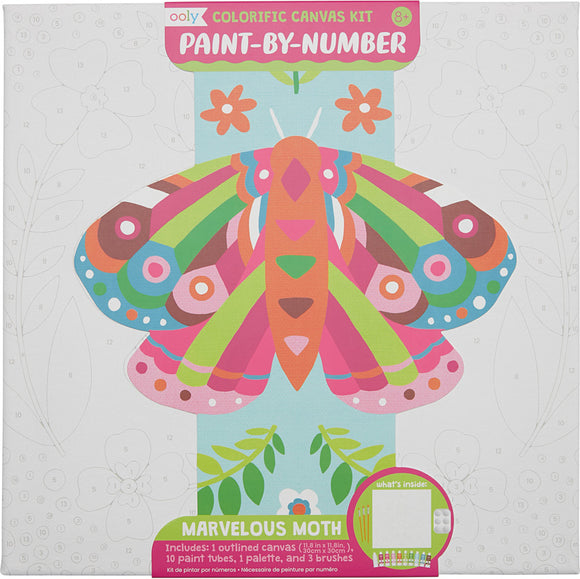 Ooly Colorific Canvas Paint By Number Kit - Marvelous Moth