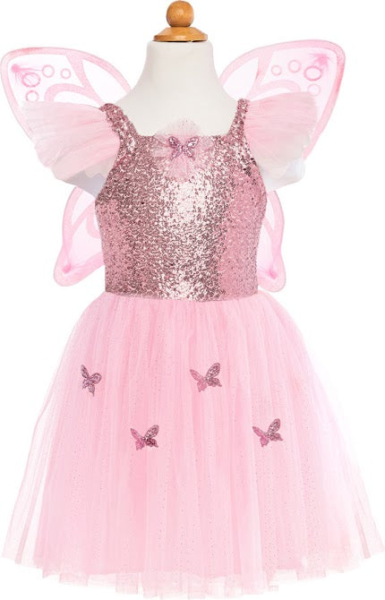 Great Pretenders Pink Sequins Butterfly Dress & Wings