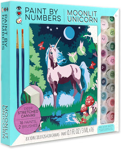 Bright Stripes iHeartArt Paint by Numbers: Moonlit Unicorn