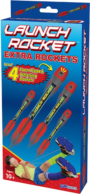Funwares Launch Rocket, Extra Rockets - Set of 4