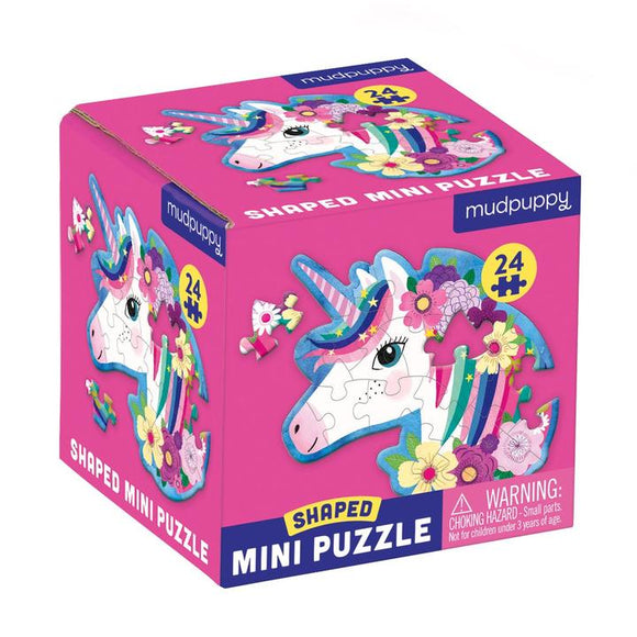 Mudpuppy Mini Shaped Puzzle 24 piece - Unicorn