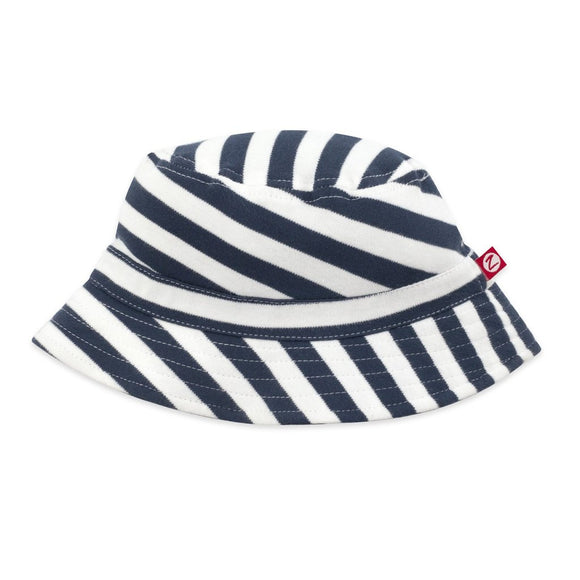 Zutano Baby Bucket Sun Hat Navy and White Stripe - Retired